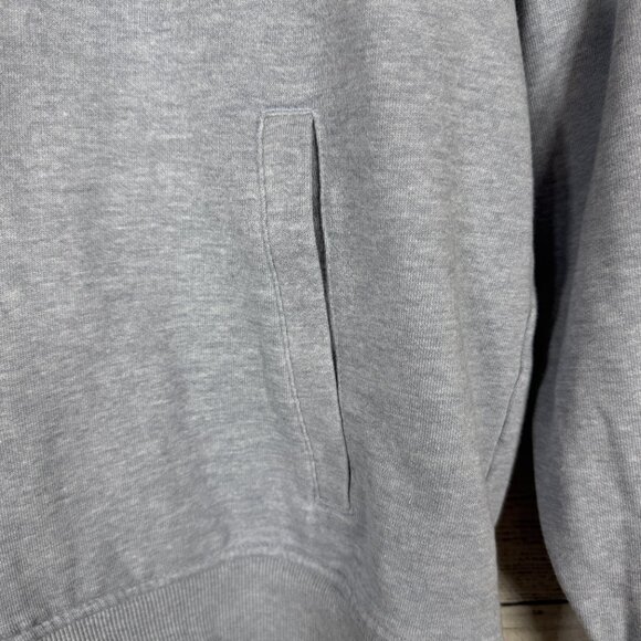 Penguin Zippered Gray Cotton Navy Mock Neck Hoody Size XL - Picture 7 of 11